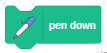 pen down